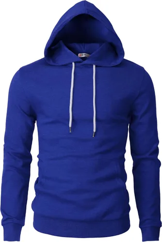 Vista 50 de H2H Sudadera con Capucha Tipo Pullover para Hombre, Ligera, de Manga Larga, con Bolsillo Canguro, Ajuste Ceñido, Básica, Casual, Suéter