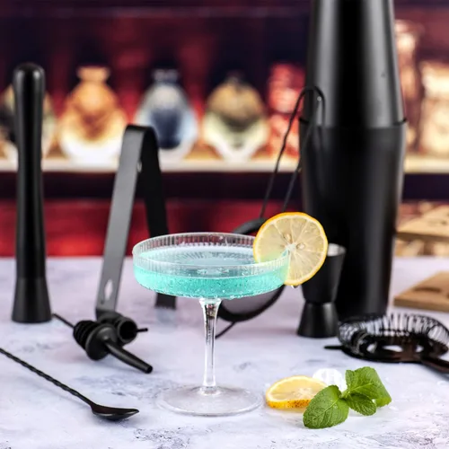Vista 2 de JNWINOG Juego de coctelera de acero inoxidable, 11 piezas, kit de bartending de 25 onzas, Boston Shaker Bar Kit de mezcla de cóctel, kit profesional