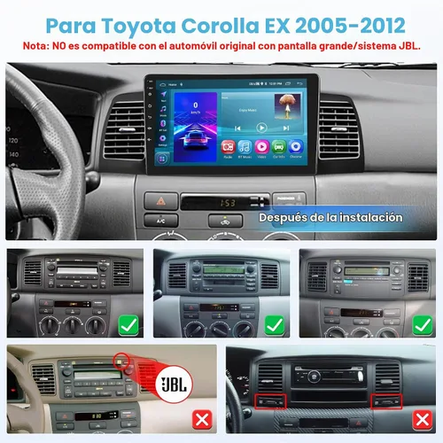 Vista 2 de Roinvou [2G+64G] Radio de coche Android para Toyota Corolla EX 2005-2012