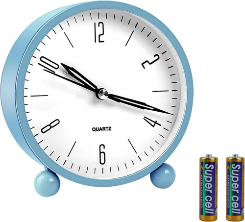 Vista 14 de pxy Lindo y seguro reloj despertador para niños alimentado por batería (batería incluida), reloj despertador analógico súper silencioso analógico