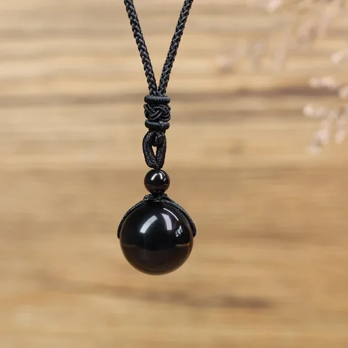 Vista 4 de Colgante COAI con pendiente de piedra redonda auténtica, unisex