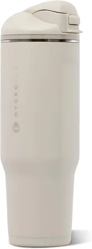 Vista 55 de HydroJug Ease2o - Botella de agua aislada de 24 onzas, tapa con popote y Duna