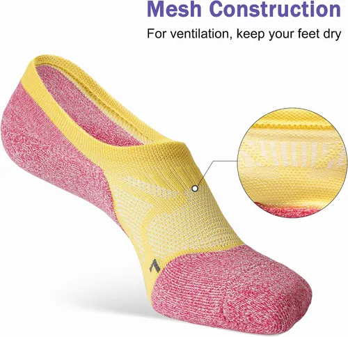 Vista 3 de THATISHE Calcetines de compresión acolchados para mujer calcetines de tobillo de corte bajo 5 pares