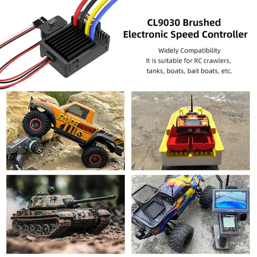 Vista 4 de Radiolink CL9030 90A 2S-4S RC cepillado ESC impermeable 5A BEC 5.5V/7.5V Controlador electrónico de velocidad para RC Crawler Tank Truck Car Boat