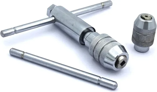 Vista 2 de Llave de grifo tipo trinquete con cabezales intercambiables M3 a M12 II capacidades de 1/8 a 1/4 pulgadas y 1/4 a 1/2 pulgadas