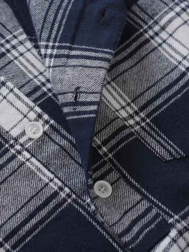 Vista 4 de Latuza Camisón de franela de algodón para hombre