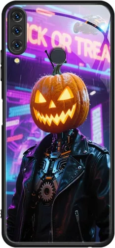 Vista 14 de DINGK Funda compatible con Huawei P30 Lite de vidrio templado transparente + funda de TPU antiarañazos a prueba de golpes, carcasa protectora