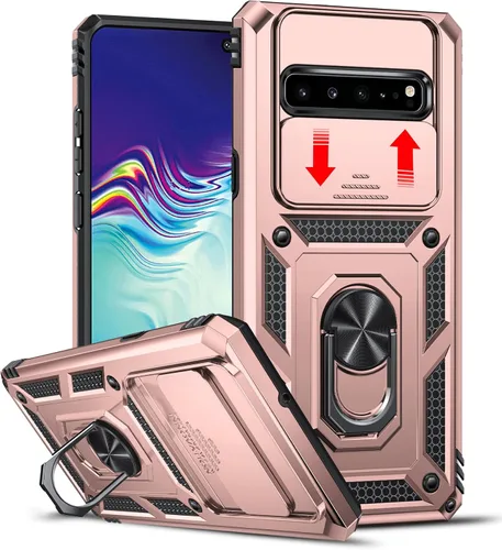 Vista 162 de LeYi Funda para Samsung Galaxy A05 (no compatible con A05S) con protector de pantalla y protector de lente de cámara, funda resistente de grado Negro