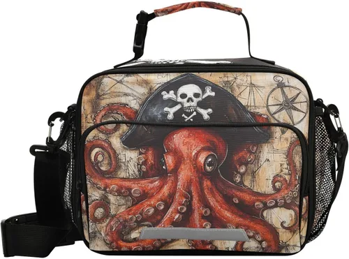 Vista 24 de Vangogh - Lonchera para niños con diseño de noche estrellada, organizador de doble aislamiento, impermeable y reutilizable, bolsa de comida