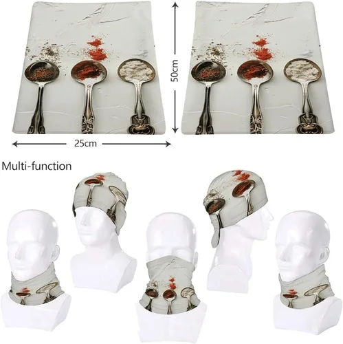 Vista 8 de Sun UV Protection Neck Gaiter Upf 50+ Balaclava Ski Set of Spoons Face Mask Summer Face Cover Scarf Breathable Bandana for Fishing Hunting Kayaking