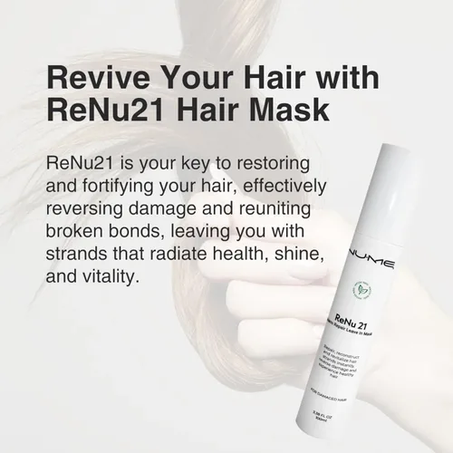 Vista 2 de ReNu21 Nano Repair - Máscara sin enjuague Tratamiento de mascarilla capilar sin enjuague para reparar el cabello seco o dañado Crecimiento
