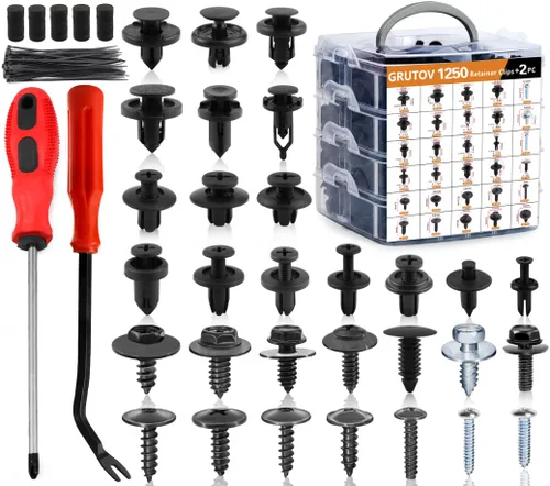 Vista 8 de Clips de parachoques para automóvil, remaches de plástico, pasadores de empuje automotrices, clips de árbol de Navidad, panel de moldura de puerta