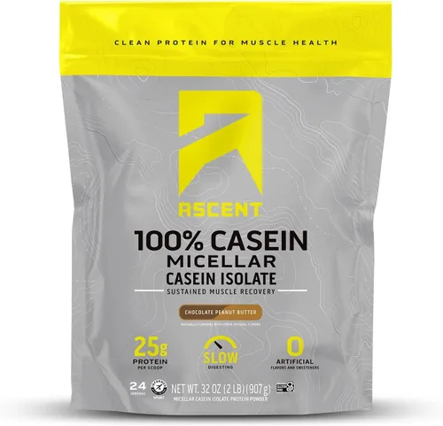 Vista 9 de Ascent Native Fuel Polvo de proteína de caseína micelar, 1
