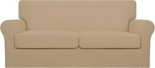 Vista 50 de Easy-Going Funda de sofá suave y elástica de 3 piezas para perros, funda de sofá lavable para sofá de 2 cojines separados, protector elástico