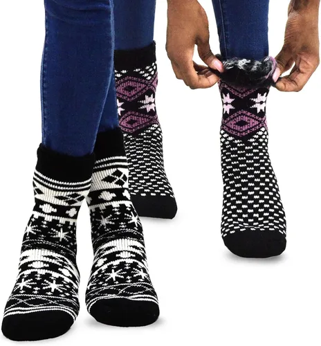 Vista 28 de Calcetines térmicos de invierno de algodón reciclado de peso pesado respetuoso del medio ambiente Multi par para mujeres y hombres 2 pares-camuflaje