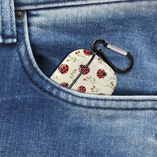 Vista 8 de Linda funda de mariquitas compatible con AirPods 3 con llavero Patrón 304.