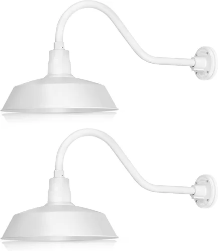 Vista 43 de 14 pulgadas. RLM Warehouse - Pantalla con brazo de cuello de cisne y bombilla Led A19 5000K de 9W