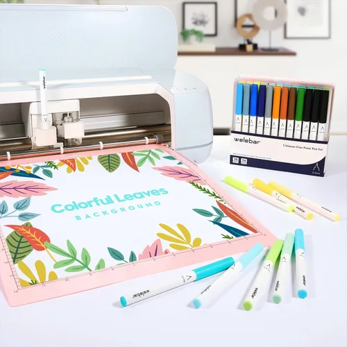 Vista 2 de Juego de bolígrafos de punta 0.4 compatible con Cricut Maker 3/Maker 4/Maker/Explore 3/4/Air 2/Air, juego de 36 bolígrafos de punta fina