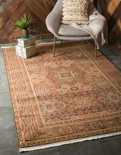 Vista 15 de Unique Loom Palace Collection - Alfombra rectangular (2 pies 2 pulgadas x 3 pies 1 pulgada, verde claro/marrón)
