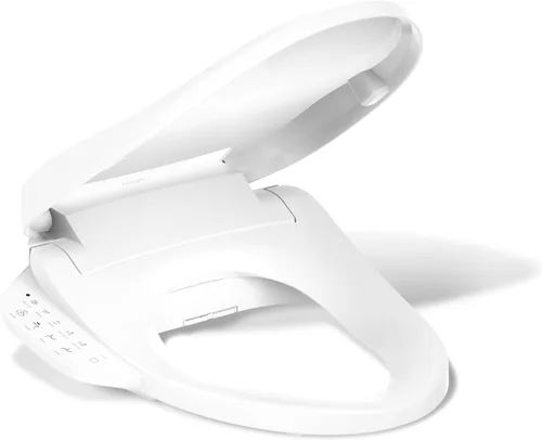 Vista 19 de Kohler PureWash E820 - Asiento de inodoro alargado con calefacción, blanco con control remoto, tapa de cierre silencioso, desodorización automática