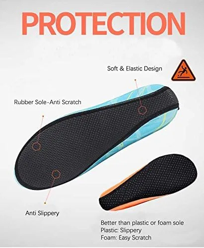 Vista 4 de Epicgadget (TM) zapatos de agua de secado rápido, zapatos de piel de agua flexibles para playa, natación, buceo, esnórquel, correr, surf y yoga