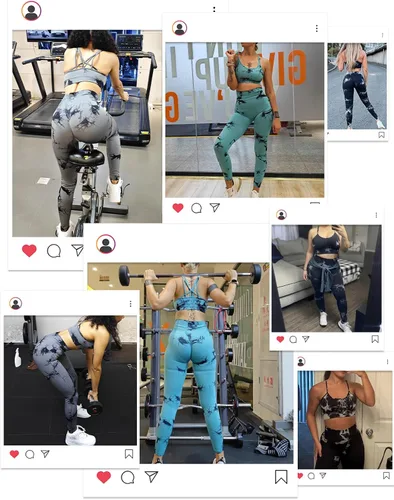 Vista 3 de UONNOU Conjuntos de entrenamiento para mujer, de punto, sin costuras, recortada, sin mangas, brasier de cintura alta, pantalones cortos de yoga