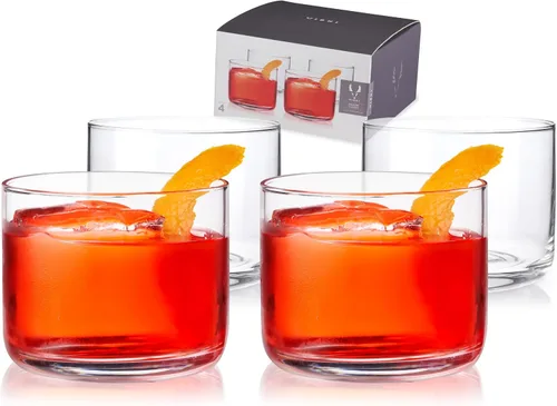 Vista 14 de Viski Raye Crystal Negroni - Vasos de cóctel Lowball de alta calidad, vasos de 8 onzas, juego de 2