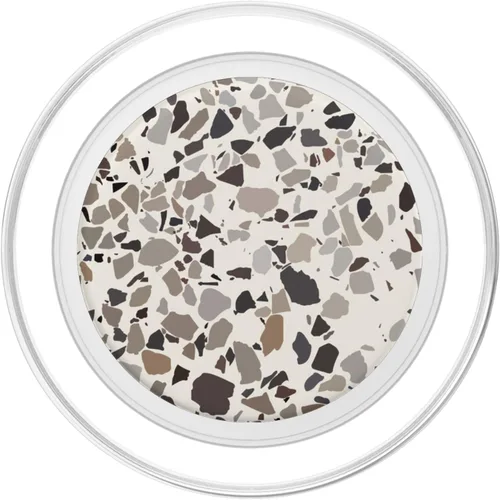 Vista 2 de Terrazo Estético Abstracto Tonos Tierra Neutros Beige PopSockets MagSafe PopGrip para iPhone