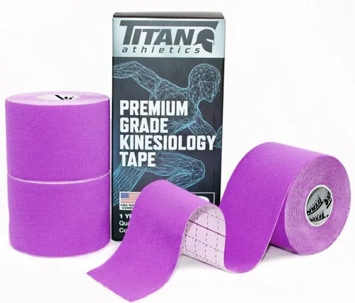 Vista 11 de 3 rollos de cinta de kinesiología I sin cortar I (2 pulgadas x 16.4 pies por rollo) I de alta calidad I soporte ideal para articulaciones y músculos