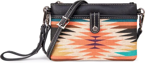 Vista 6 de Wrangler Aztec - Bolso de hombro abierto de lona con bolsa cruzada