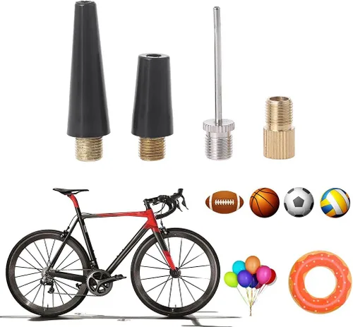 Vista 6 de Accesorios de adaptador de inflador para bomba estándar o compresor de aire neumático de bicicleta Val ve adaptador