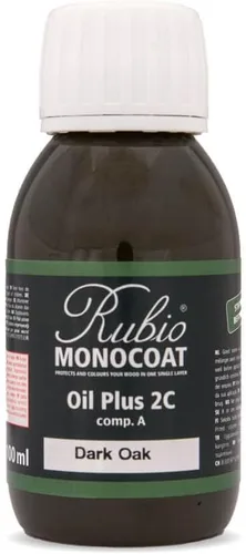 Vista 82 de Rubio Monocoat Muestra de Tinte y Acabado para Madera - Niebla 5% Aceite Plus Parte A Aceite de linaza para madera de secado rápido y ecológico