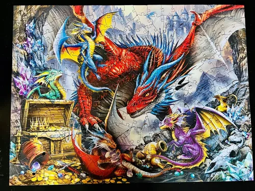 Vista 7 de Masterpieces Rompecabezas EZ Grip de 300 piezas – Horda del Dragón – 18 x 24 pulgadas