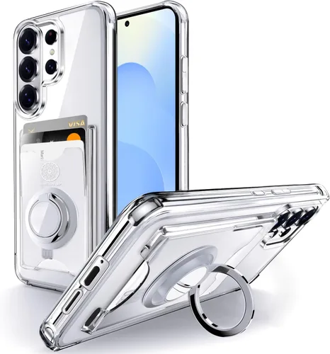 Vista 32 de Shields Up Funda para Samsung Galaxy S10, Galaxy S10, funda minimalista con tarjetero [3 tarjetas] y soporte de anillo, [protección contra caídas]