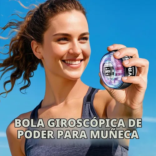 Vista 2 de XMALL Bola de giroscopio de muñeca, fortalecedor de antebrazo de mano, entrenador de muñeca, iluminación colorida de arranque automático