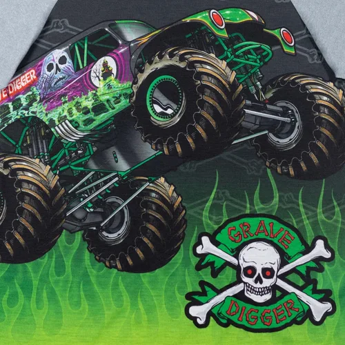 Vista 5 de Monster Jam Trucks - Conjunto de camiseta y pantalones de manga corta 5 NegroGris