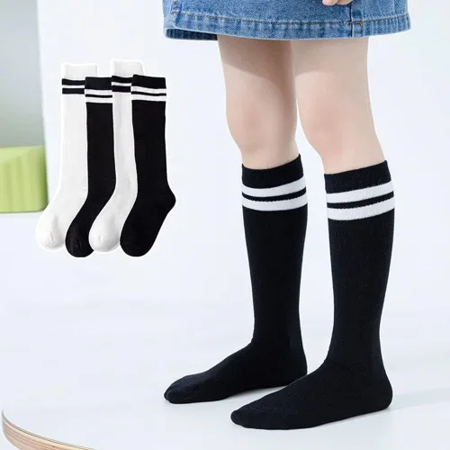 Vista 9 de Calcetines de uniforme escolar de malla transpirable para niños pequeños y niñas