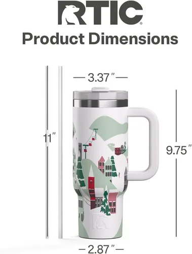 Vista 6 de RTIC Vaso Tumbler de Viaje por Carretera de 30 oz con Doble Pared Revestido de Cerámica Aislado Taza Portátil de Café de Viaje de Acero Inoxidable