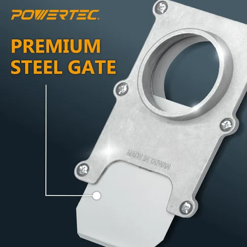 Vista 3 de POWERTEC 70134V - Puerta de aluminio de 2-1/2 pulgadas para colector de polvo, accesorios de recolección de polvo, 1 paquete (paquete de 2)