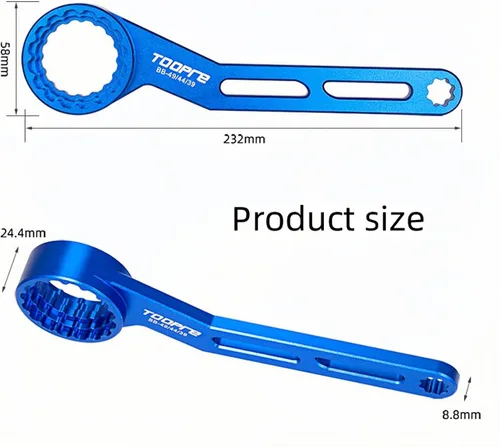 Vista 7 de Llave de eje central 6 en 1, soporte inferior profesional, multiherramienta, kit universal de servicio de bicicleta para sistemas estándar ISO/JIS