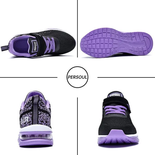 Vista 2 de PERSOUL Air Shoes - Zapatillas para niños y niñas, deportivas, para atletismo, gimnasio, correr