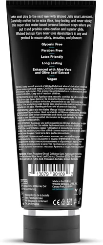 Vista 2 de Wicked Jelle Lubricante anal a base de agua 8oz - Lubricante de gel personal