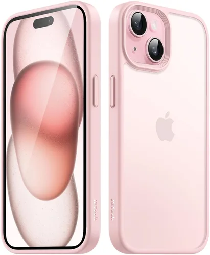 Vista 9 de JETech Funda mate para iPhone 15 Plus de 6.7 pulgadas, a prueba de golpes, protección contra caídas de grado militar, cubierta trasera translúcida