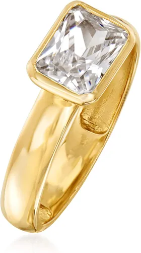 Vista 3 de Ross-Simons Anillo CZ de 1.70 quilates en oro amarillo de 14 quilates
