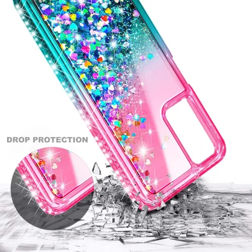 Vista 3 de NZND Funda para Samsung Galaxy A23 5G/4G con protector de pantalla de vidrio templado (cobertura máxima), soporte de anillo/correa de muñeca, bonita