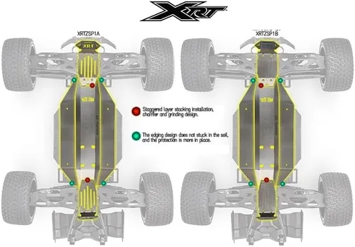 Vista 2 de Juego de placas de protección de placa deslizante de acero inoxidable (diseño ligero hueco) para Traxxas 1:5 XRT 8S Monster Truck 78086-4