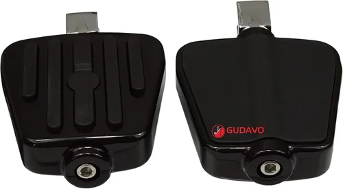 Vista 29 de Motocicleta cromo aluminio pie clavijas delantero pedal conductor clavijas con soportes para HONDA VF750 MAGNA 1996-2004 (G3I negro)