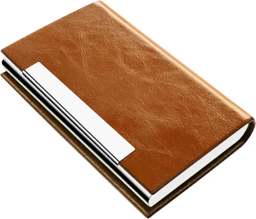 Vista 18 de Padike - Tarjetero profesional de cuero PU y acero inoxidable multitarjeta para hombres y mujeres. Estuche para tarjetas de crédito, carné de Negro