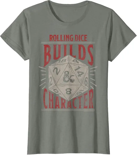 Vista 11 de Dungeons & Dragons Camiseta de manga corta con personajes Rolling Dice Builds, Negro