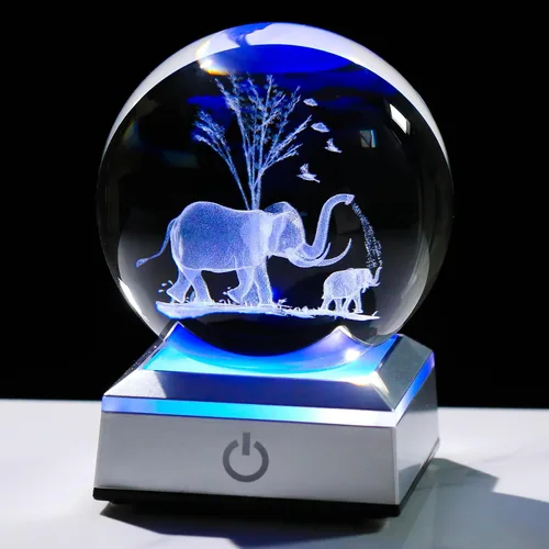 Vista 9 de Movdyka Figura de bola de cristal de mariposa 3D, regalos de mariposas de vidrio para mujeres, mamá, mejores amigas, luz nocturna, estatua